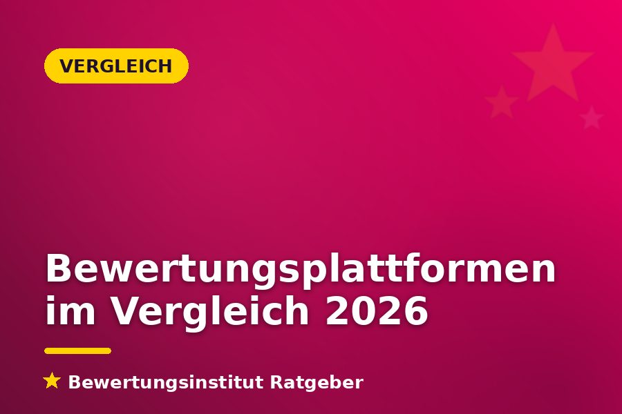 Illustration mehrerer Bewertungsplattform-Logos im Vergleich