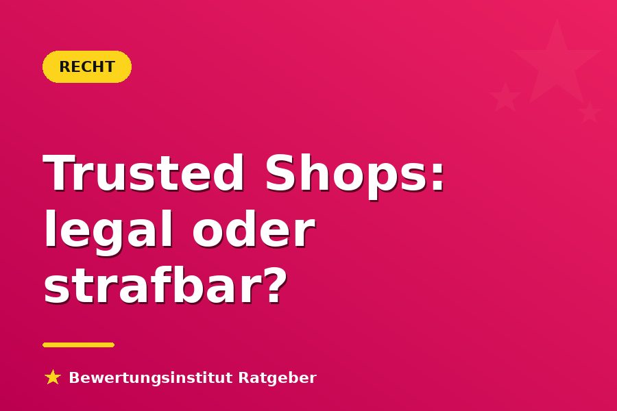 Waage mit Trusted-Shops-Gütesiegel und Paragrafensymbol